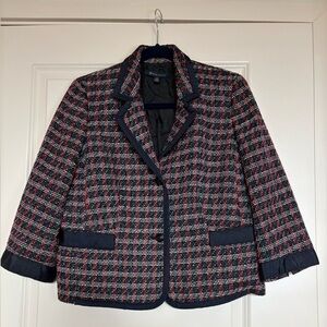 Brooks Brothers Tweed 3/4 Sleeve Jacket Size 10